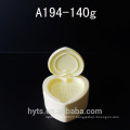 140g heart shape loose powder plastic cosmetic jar